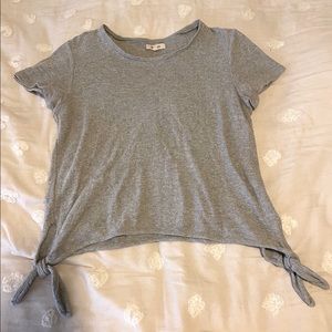 Madewell grey shirt with tie sides, size s